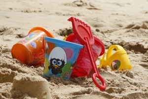 Children bucket sand pit toys