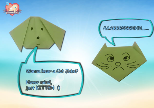 Origami Cat Origami Dog Joke