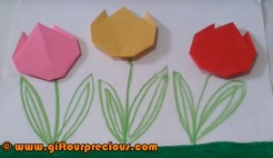 Origami Tulip Flowers