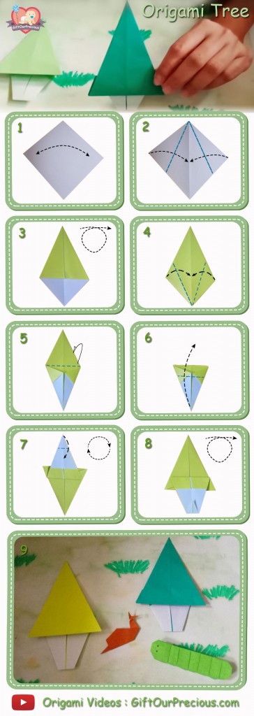 Simple DIY Origami Tree Instructions