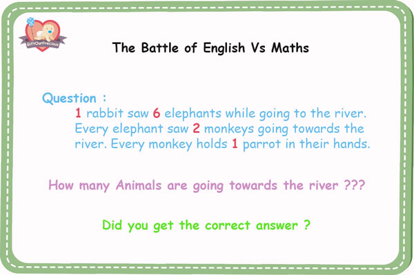Simple math trick question - Battle of English Vs Math