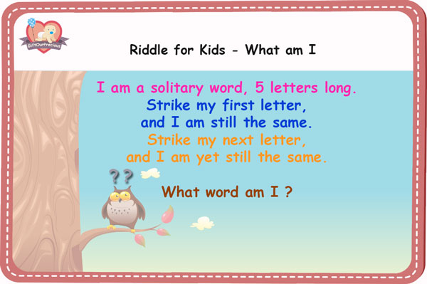 Short Riddles for Kids What am I ? - Gift Our Precious