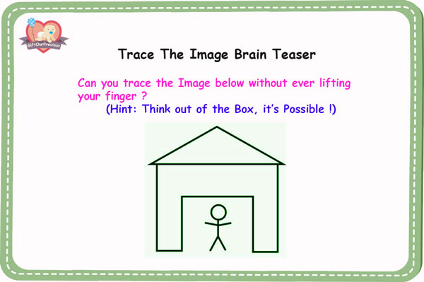 Trace The Image Brain Teaser - Thinking Outside The Box Exercises