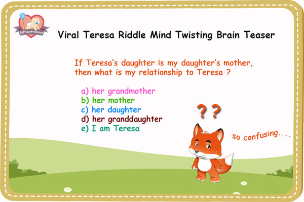 Viral Teresa Riddle Mind Twisting Brain Teaser