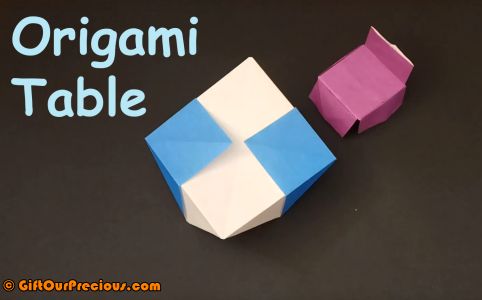 Easy Origami Table for Kids