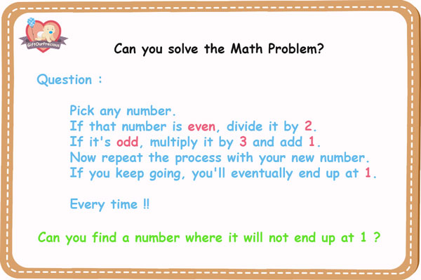 Can you solve the math problem - unsolved
