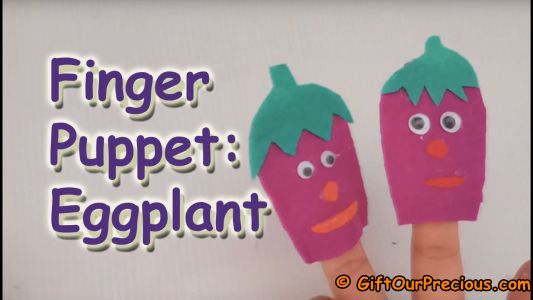 Simple Finger Puppet (Eggplant) DIY Craft for Kids and Everyone