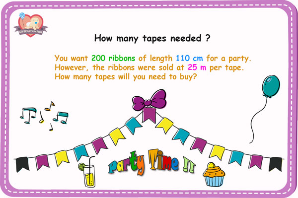 How many tapes needed - Tricky Math Questions - Singapore PSLE Math Exam 2017
