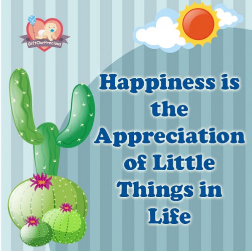 Happiness is the Appreciation of Little Things in Life