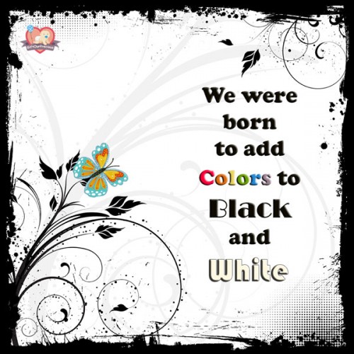 We were born to add colors to Black and White.