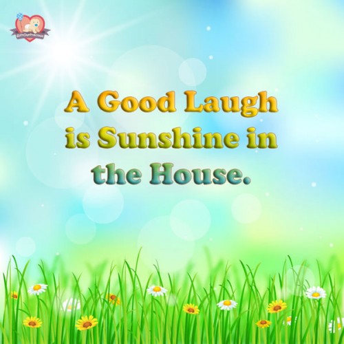 A Good Laugh is Sunshine in the House.