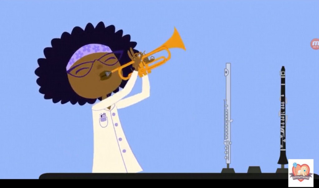 Learn about How Musical Instrument Make Sound for Kids-professor blowing trumpet 10