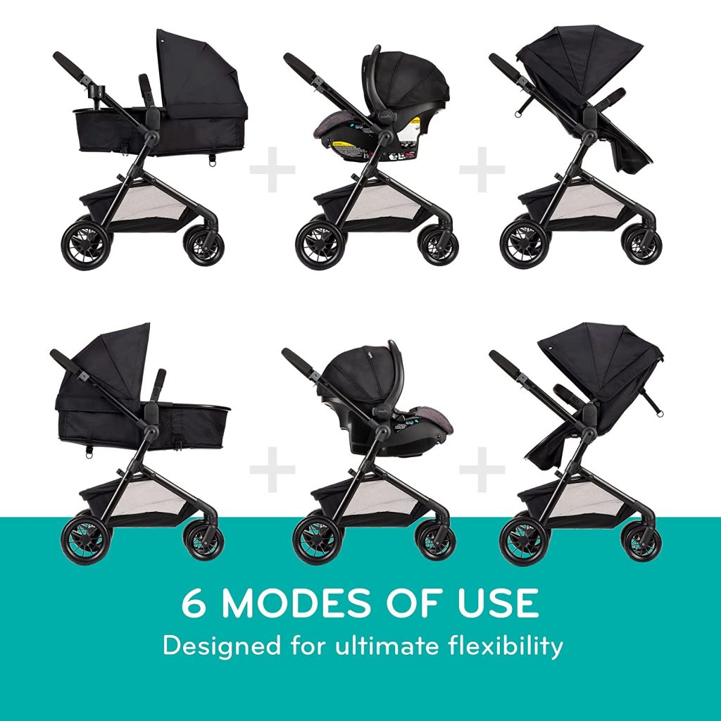 Pivot Modular Travel System with LiteMax Infant Car Seat with Anti-Rebound Bar (Desert Tan)